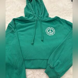 green graphic hoodie